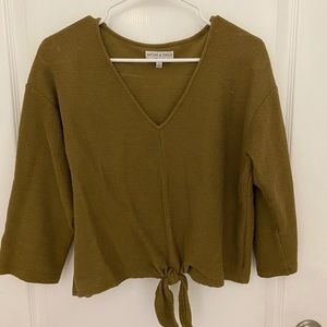 Madewell Tie Cropped Long Sleeve